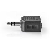 Nedis Stereo-Audio Adapter 3.5mm M-2X 3.5mm F BK