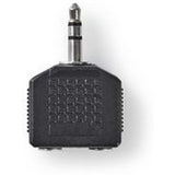 Nedis Stereo-Audio Adapter 3.5mm M-2X 3.5mm F BK - image 2 of 4