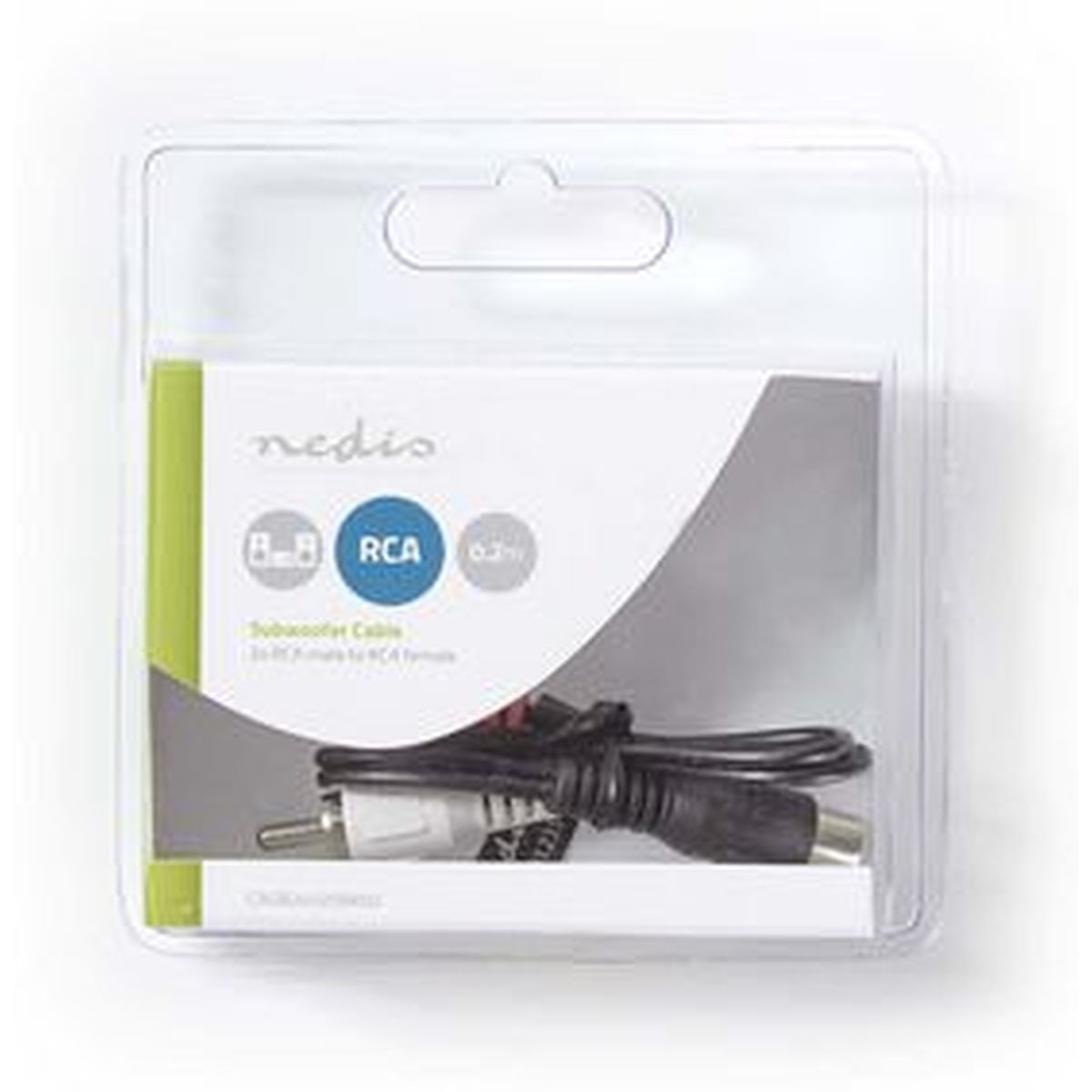 Nedis Subwoofer Cable 2X RCA M-RCA F 0.2m BK - image 3 of 3