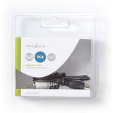 Nedis Subwoofer Cable 2X RCA M-RCA F 0.2m BK - image 3 of 3