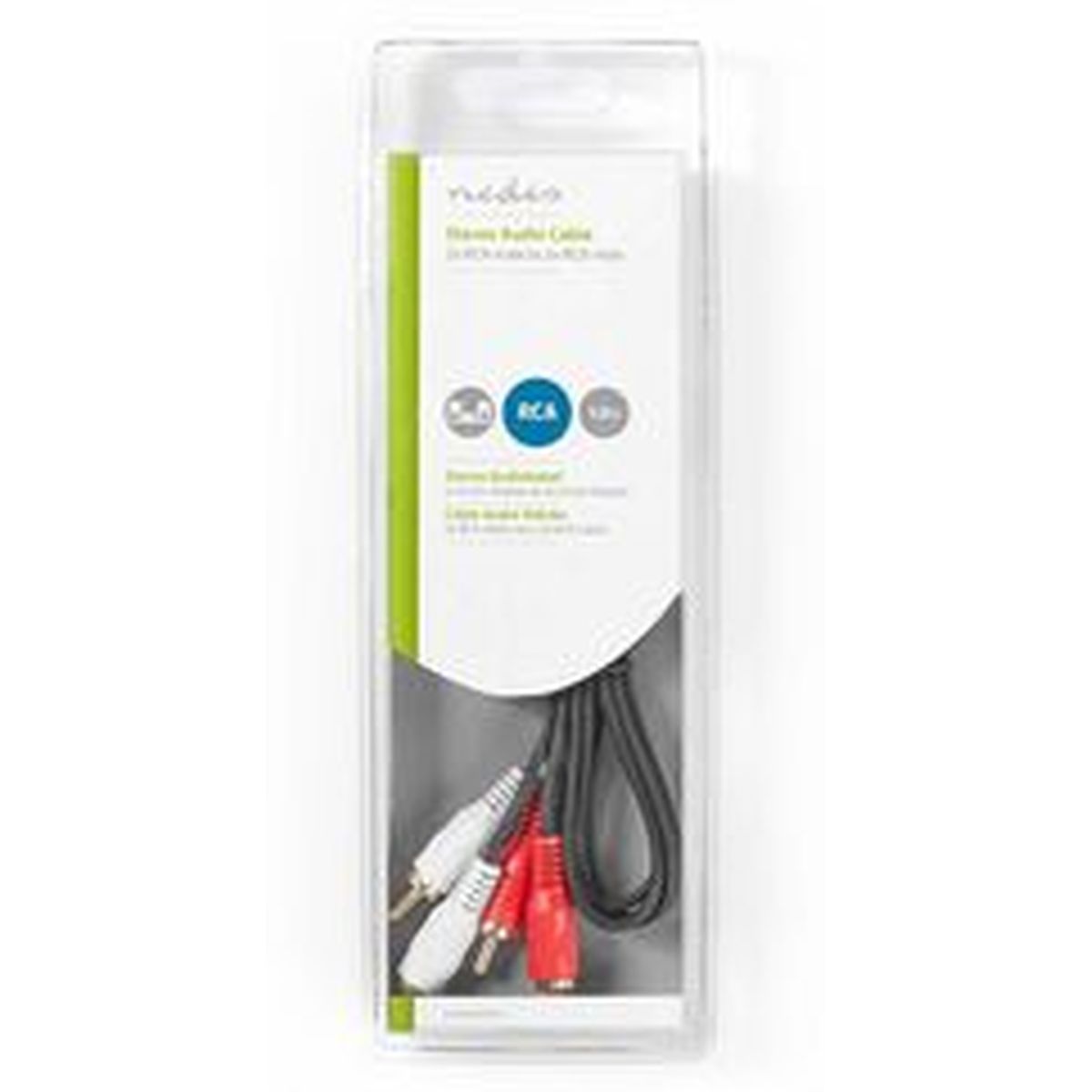 Nedis Stereo-Audio Cable 2X RCA M-2X RCA M 1.0m BK - image 3 of 3