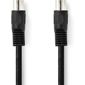 Nedis DIN-Audio Cable DIN 5-PINS Male DIN 5-PINS Male Nickel Plated 2.00m PVC