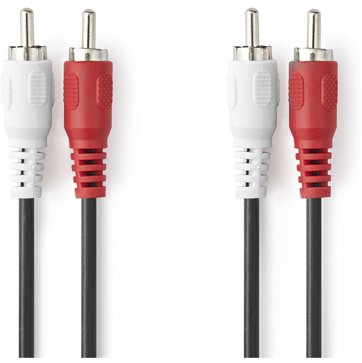 Nedis Stereo-Audio Cable 2X RCA Male 2X RCA Male Vernikkeld 2.00 M Round Label
