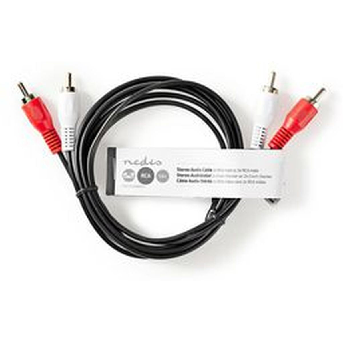 Nedis Stereo Audio Cable 2X RCA M-2X RCA M 1.5m BK - image 3 of 3