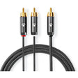 Nedis Subwoofer Cable | RCA Male - 2X RCA Male | 3.0m | Gun