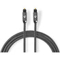 Nedis Optical Audio Cable TosLink M TosLink M 5 M Gevlochten Gun Metal Grey