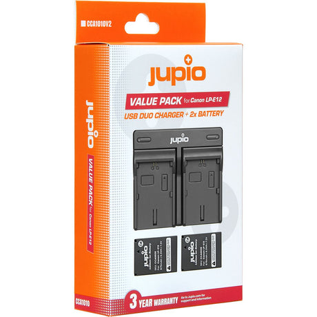 Jupio Value Pack: 2X Battery LP-E12 + USB-C Dual Charger