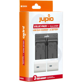 Jupio Value Pack: 2X Battery LP-E6P Ultra 2600mAh + USB Dual Charger