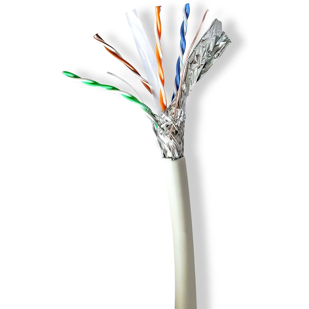 Nedis Network Cable CAT6a Solid S/FTP Copper 100 M Indoor LSZH GY