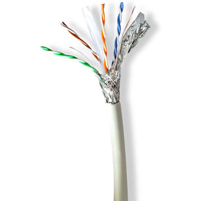 Nedis Network Cable CAT6a Solid S/FTP Copper 100 M Indoor LSZH GY