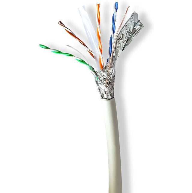 Nedis Network Cable CAT6a Solid S/FTP Copper 100 M Indoor LSZH GY