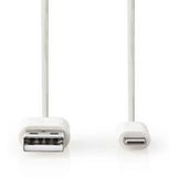Nedis Data Cable Apple Lightning 8-PINS M-USB A M 1m WH