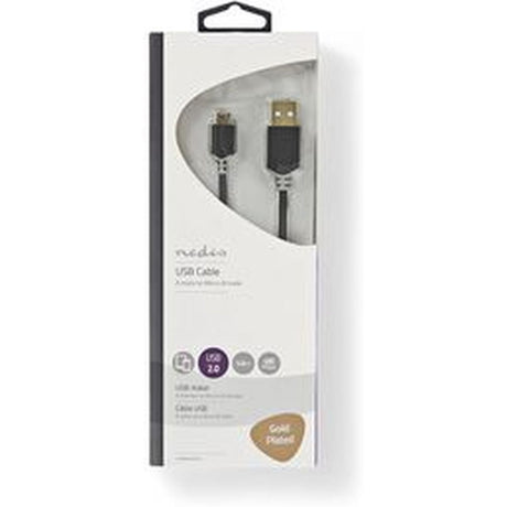 Nedis Cable USB 2.0 A M - Micro-B M 1.0m GY - image 3 of 3