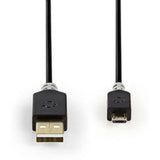 Nedis Cable USB 2.0 A M - Micro-B M 2.0m GY - image 2 of 3