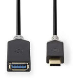 Nedis Cable USB 3.0 Type-C M - A F 0.15m GY - image 2 of 3