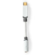 Nedis USB-C Adapter USB 2.0 USB-C M 3.5mm F 0.1m Round Gold Plated PVC Box