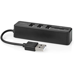 Nedis USB-Hub | 1X USB-A | 3X USB A Female | USB 2.0 | USB Powered| SD & MicroSD
