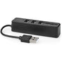 Nedis USB-Hub | 1X USB-A | 3X USB A Female | USB 2.0 | USB Powered| SD & MicroSD