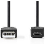 Nedis USB 2.0 Cable A M-Micro-B M 1.0m BK