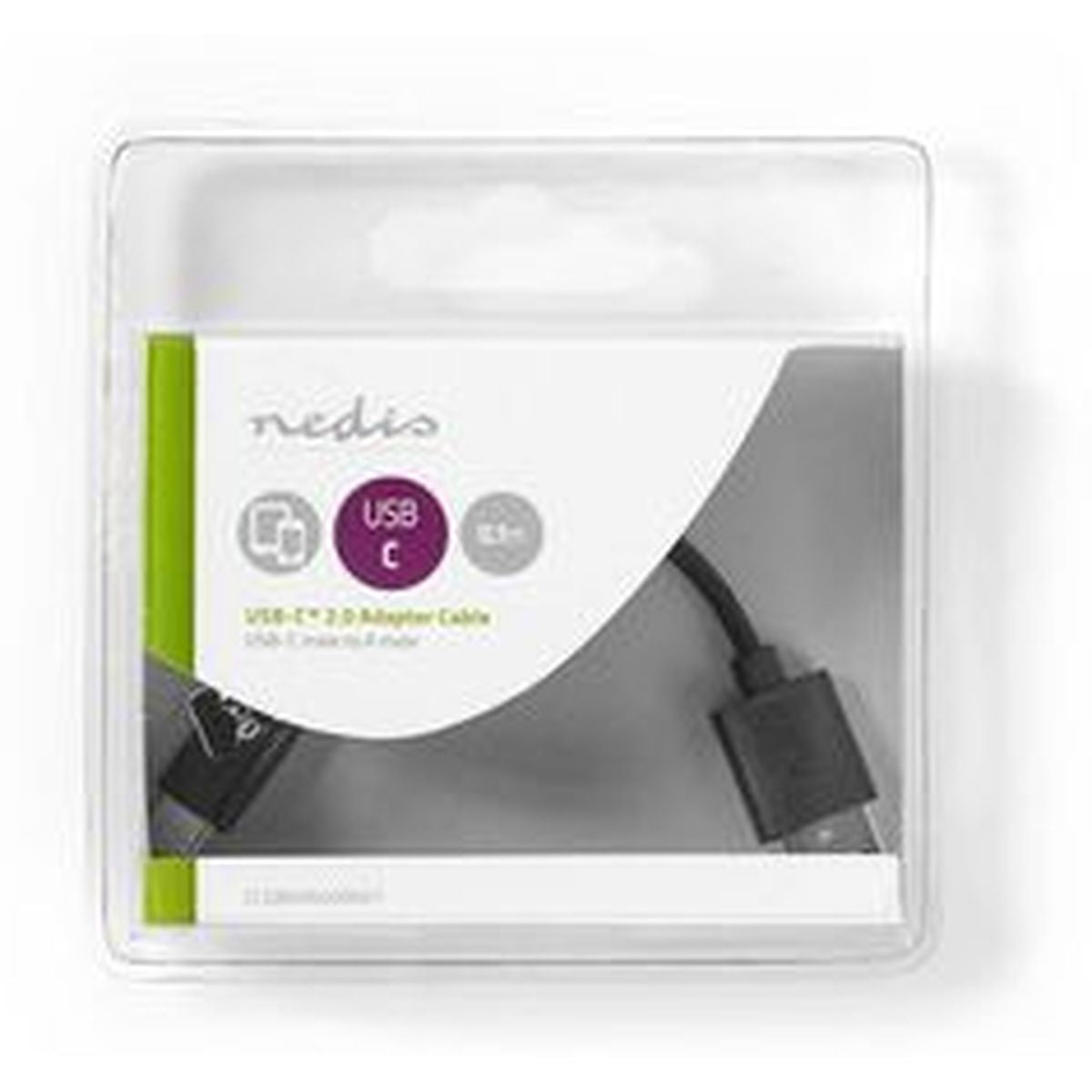 Nedis USB 2.0-CABLE Type-C M-A M 0.1m BK - image 3 of 3