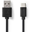 Nedis USB 2.0-CABLE Type-C M-A M 1.0m BK