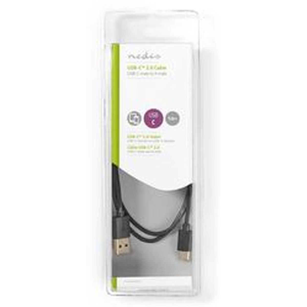 Nedis USB 2.0-CABLE Type-C M-A M 1.0m BK - image 3 of 3