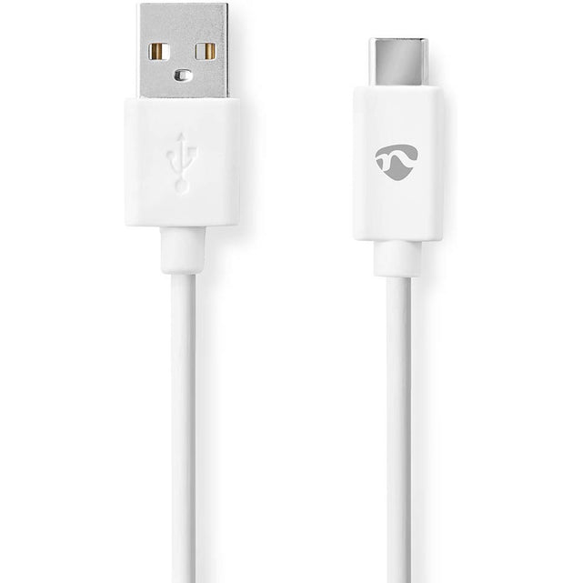 Nedis USB-Cable | USB-A Male | USB-C Male | 60W | 480 Mbps | 3M | White | Box