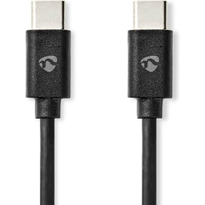 Nedis USB-Cable | USB 2.0 | USB-C Male | 60W | 480 Mbps | 2M | Black | Box