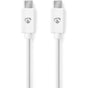 Nedis USB-Cable | USB 2.0 | USB-C Male | 60 W | 480 Mbps | 1M | White | Box