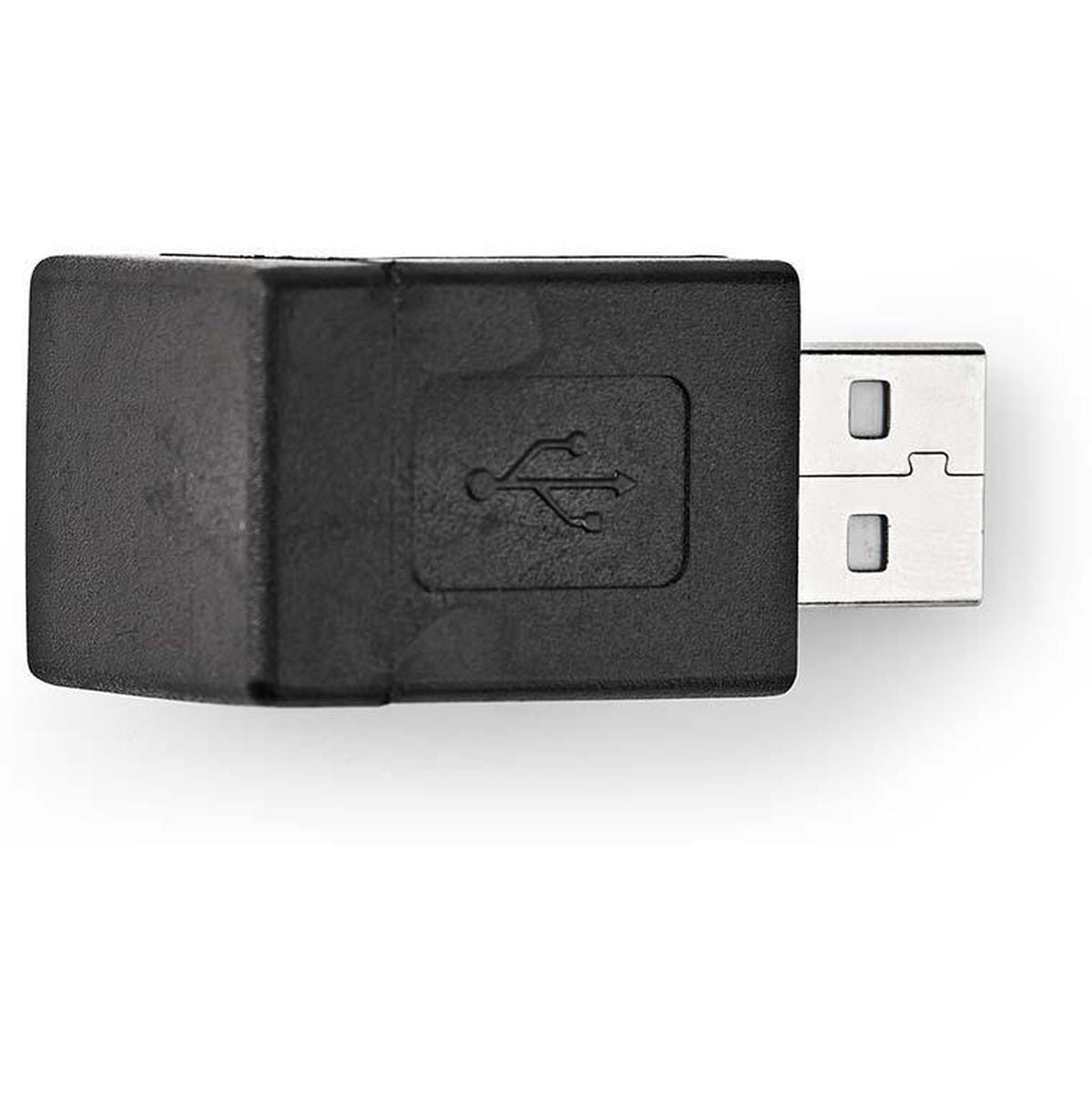 Nedis USB-A Adapter USB 2.0 USB-A Male USB-A Female 480 Mbps Round Vernikkeld
