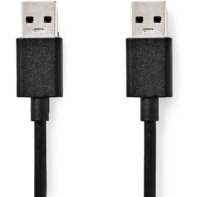Nedis USB-Cable 3.2 Gen 1 USB-A M USB-A M 5 Gbps Nickel Flated 1 M Round