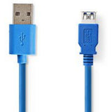 Nedis USB 3.0-CABLE A M-A F 2.0m BL
