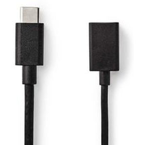 Nedis USB 3.0-CABLE Type-C M-A F 0.15m BK