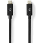 Nedis Cable USB 4 Gen 2x2 USB-C M USB-C M 240 W 20 GBPS NP 2 M PVC BK