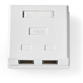 Nedis Network Wall Box Surface Mounted 2 Poort(EN) UTP CAT6 Straight Female