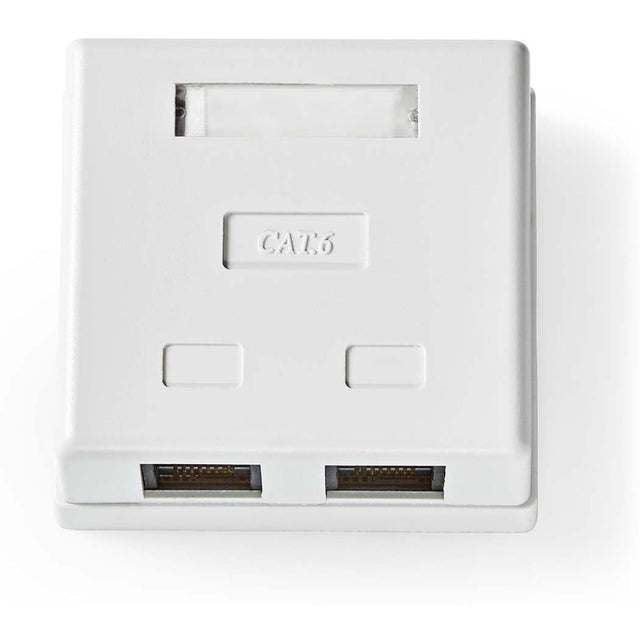 Nedis Network Wall Box Surface Mounted 2 Poort(EN) UTP CAT6 Straight Female