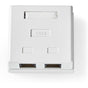 Nedis Network Wall Box Surface Mounted 2 Poort(EN) UTP CAT6 Straight Female