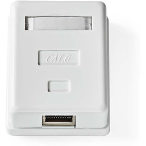 Nedis Network Wall Box Surface Mounted 1 Poort(EN) STP CAT6 Straight Female
