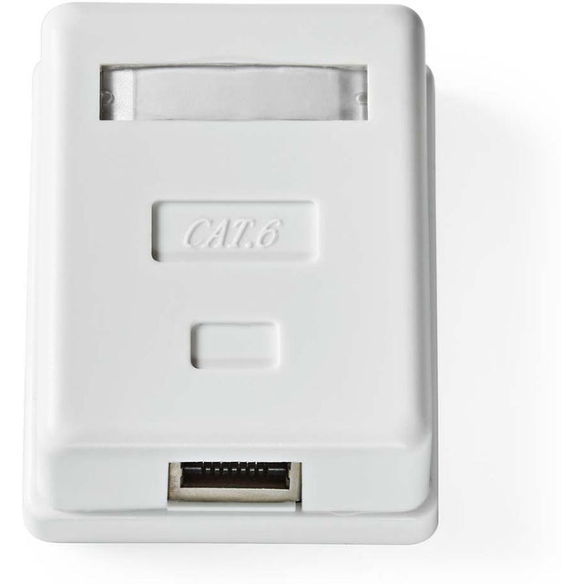 Nedis Network Wall Box Surface Mounted 1 Poort(EN) STP CAT6 Straight Female