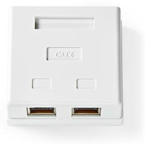 Nedis Network Wall Box Surface Mounted 2 Poort(EN) STP CAT6 Straight Female