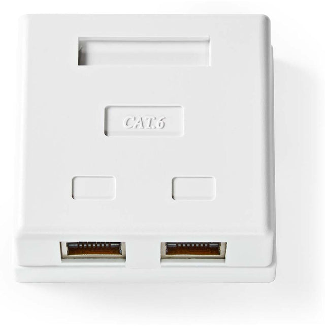 Nedis Network Wall Box Surface Mounted 2 Poort(EN) STP CAT6 Straight Female