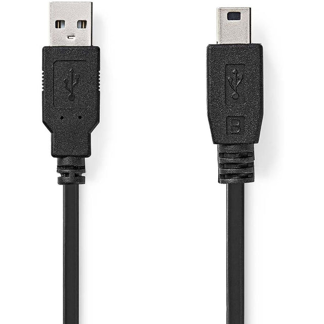 Nedis USB-Cable | USB 2.0 | USB-A M | USB Mini-B 5-PINS M | 480 Mbps | 5m Black
