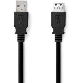Nedis USB-Cable USB 3.2 Gen 1 USB-A M USB-A F 5 GBPS Nickel Plated 1.00m PVC