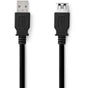 Nedis USB-Cable USB 3.2 Gen 1 USB-A M USB-A F 5 GBPS Nickel Plated 1.00m PVC