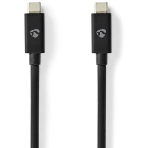 Nedis USB-Cable | USB-C Male | 240 W | 8K@60Hz | 20 Gbps | 2.00 M | PVC | Black