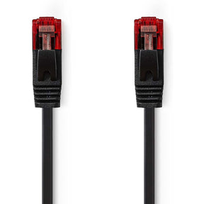 Nedis CAT6 Network Cable RJ45 M RJ45 M U/UTP 2.0m Snagless Plat PVC Black Label