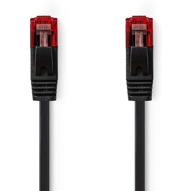 Nedis CAT6 Network Cable RJ45 M RJ45 M U/UTP 2.0m Snagless Plat PVC Black Label