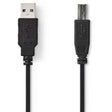 Nedis USB 2.0 Cable A M-B M 2.0m BK