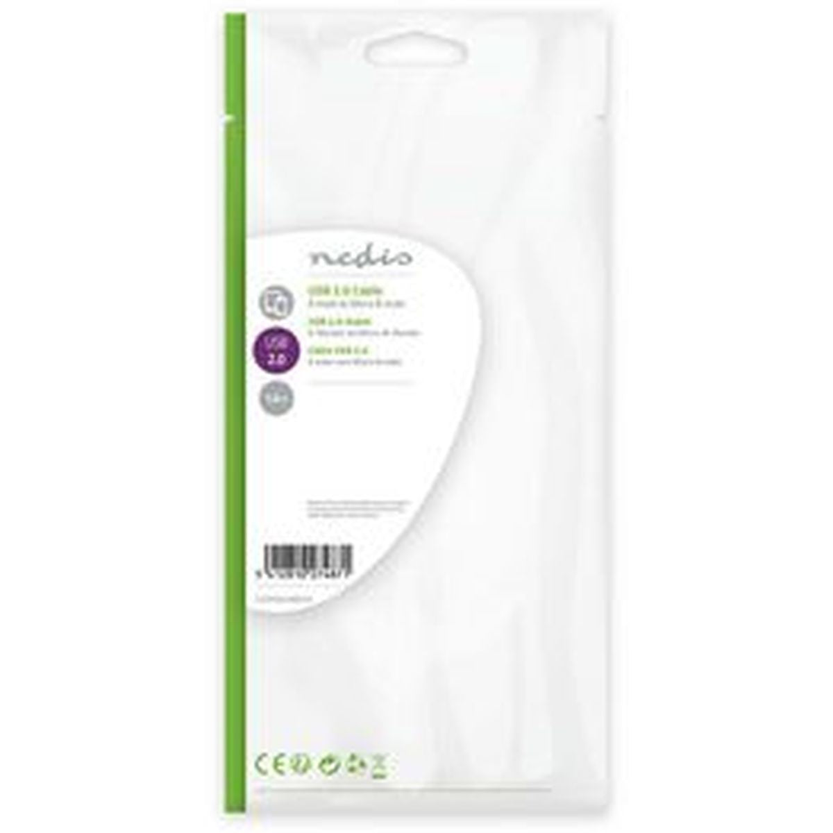 Nedis Flat USB 2.0-CABLE A M-Micro-B M 1.0m BK