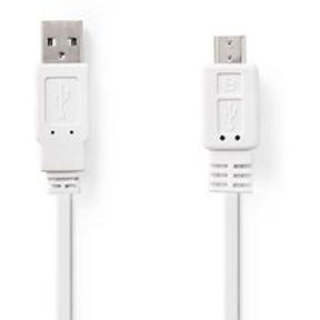 Nedis Flat USB 2.0-CABLE A M-Micro-B M 1.0m WH